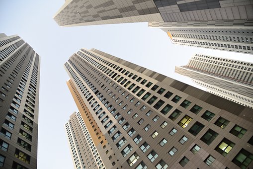 学校用能和能耗有什么特点?该如何节能?(图3) 城市_ 建造_ 天堂_ 摩天大楼_ 汉城_ 公寓_ 建筑学_ 正面_ 高的.jpg